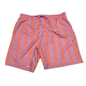 NEW Striped Swim Trunks Mens M Mesh Lined UPF 50 NWT Pink Purple Beach Surfing